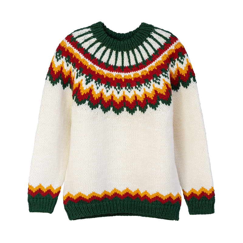 Handmade Icelandic Sweater Women Pullover Basic Unisex Loose Nordic Retro Wide Knit College Style Travel Photography Niche