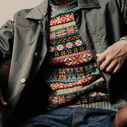 Jamiesons 130-Year Fair Isle Wool Sweater – Scottish Heritage Knit (Unisex)