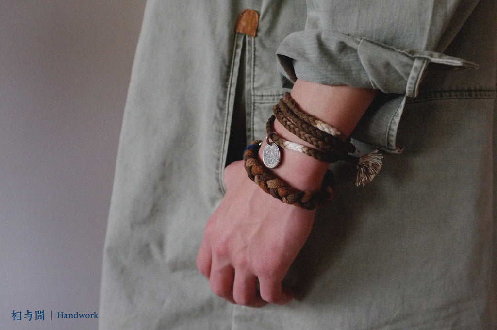 Sixpenny Lucky Coin Plant Dyed Woven Hand Strap National Fashion Original Necklace Bracelet Dual-Use