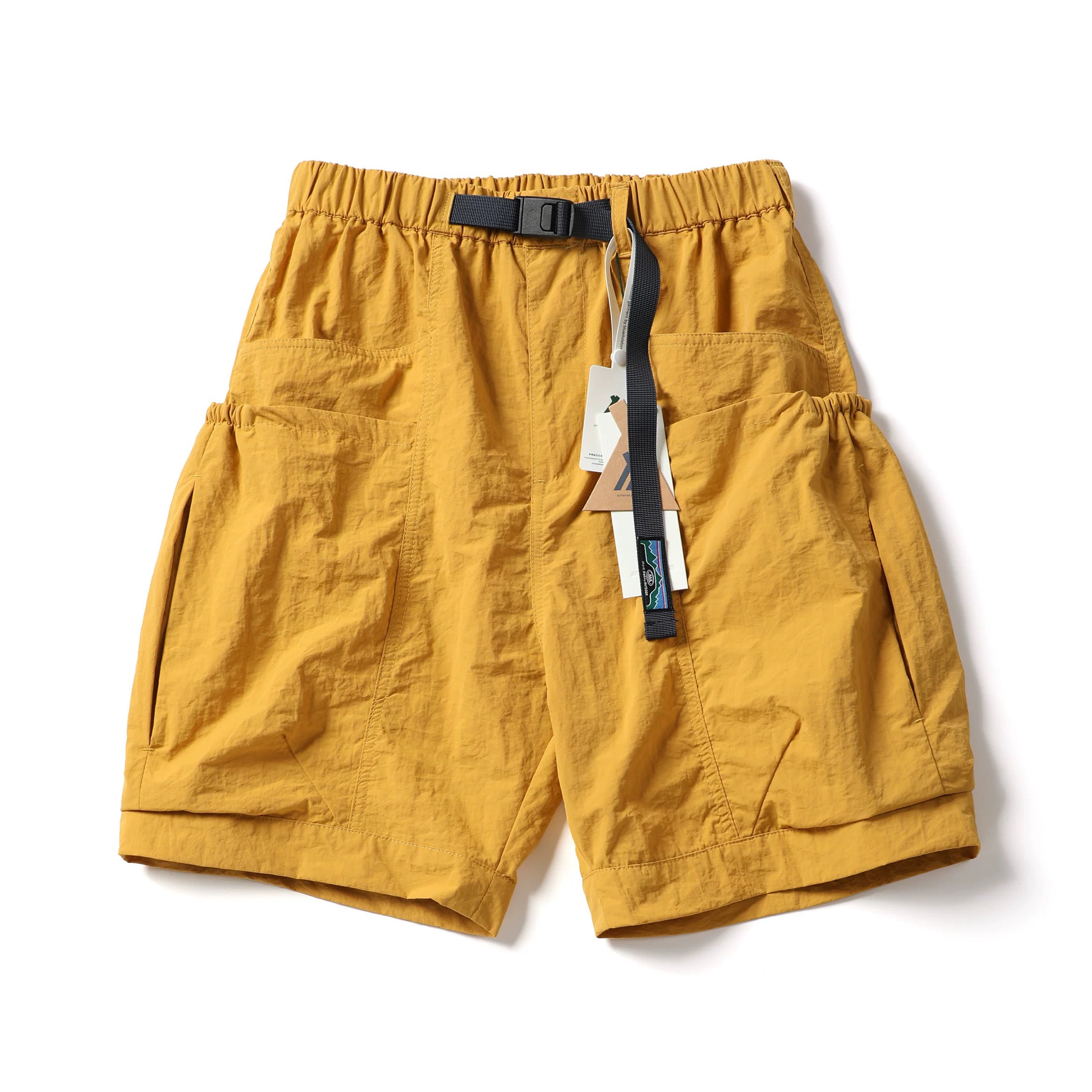 Japanese Retro Large Cargo Shorts Multi-Pocket Unisex Loose Straight