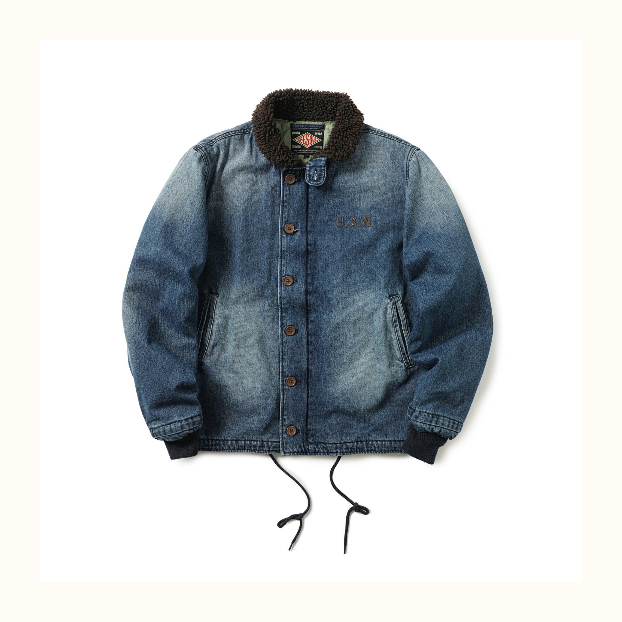 Vintage Navy N-1 Deck Jacket – Washed Cotton American Workwear (Unisex)