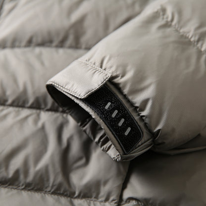 Men's Plus Size Lightweight High-Fluffy Down Jacket - Winter Stand Collar Warm Export Overstock Coat