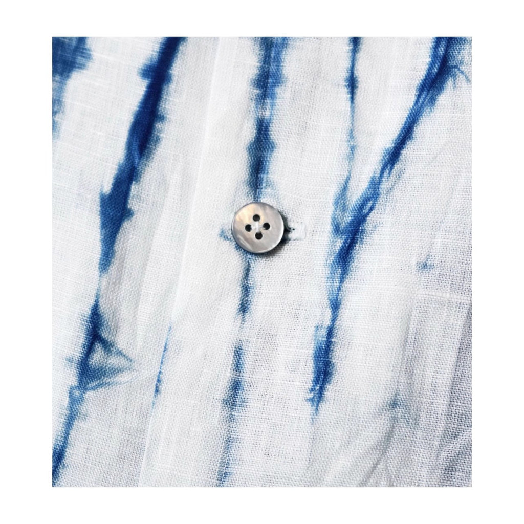 Kapital 25AW Kazuhiro Hirata Cotton-Linen Tie-Dye Pleated Shirt – Loose, Turn-Down Collar, Japanese Style