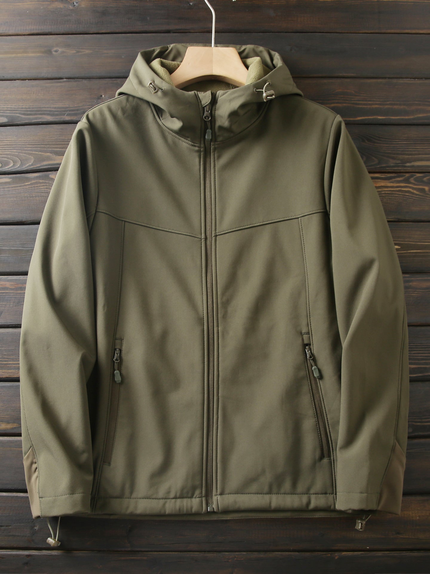 Men's Premium Fleece Thermal Soft Shell Jacket - Autumn Windproof Waterproof Thickened Hooded Coat