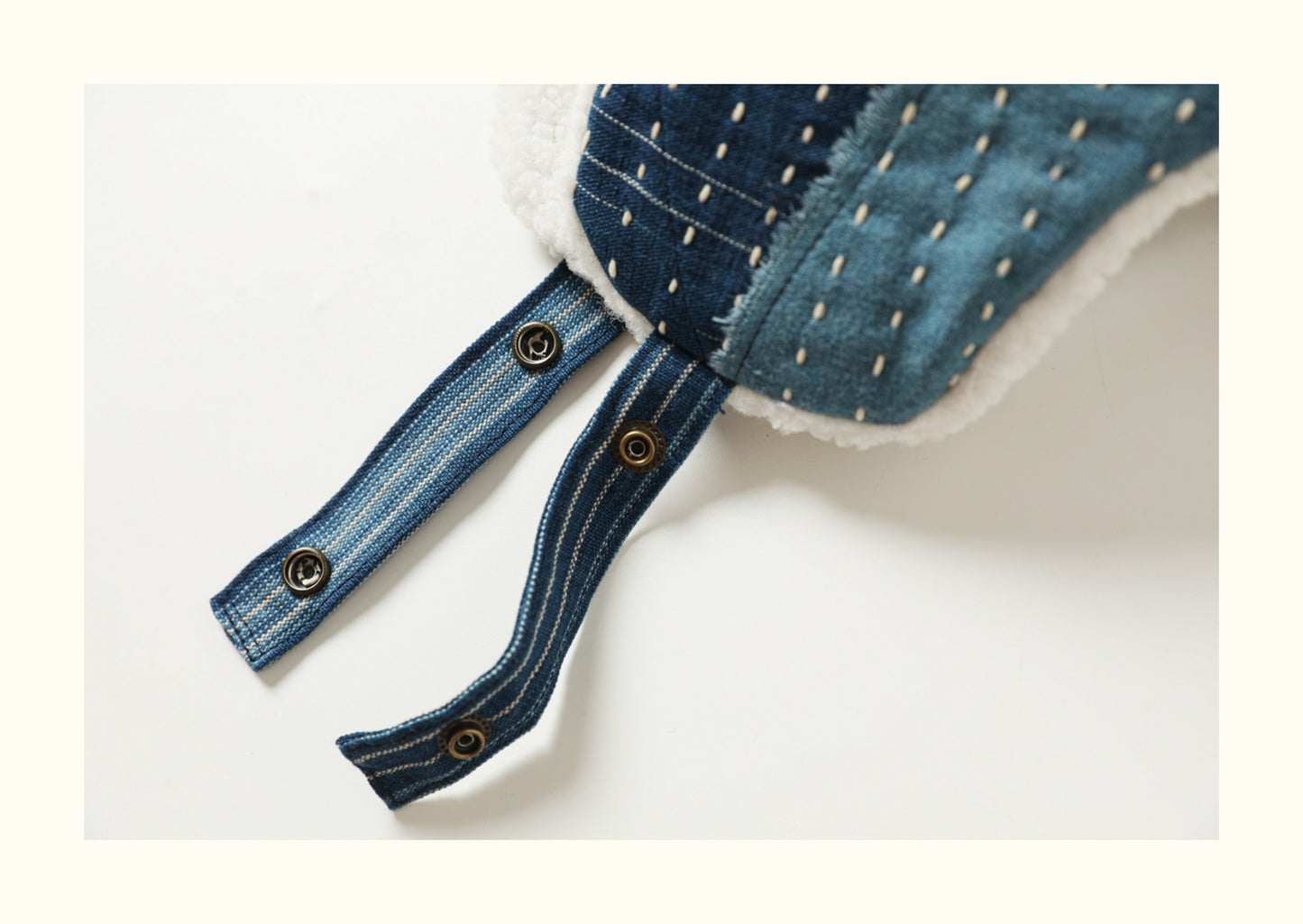 Hand-Sewn Indigo-Dyed Sashiko Show Hat – Original Design Unisex