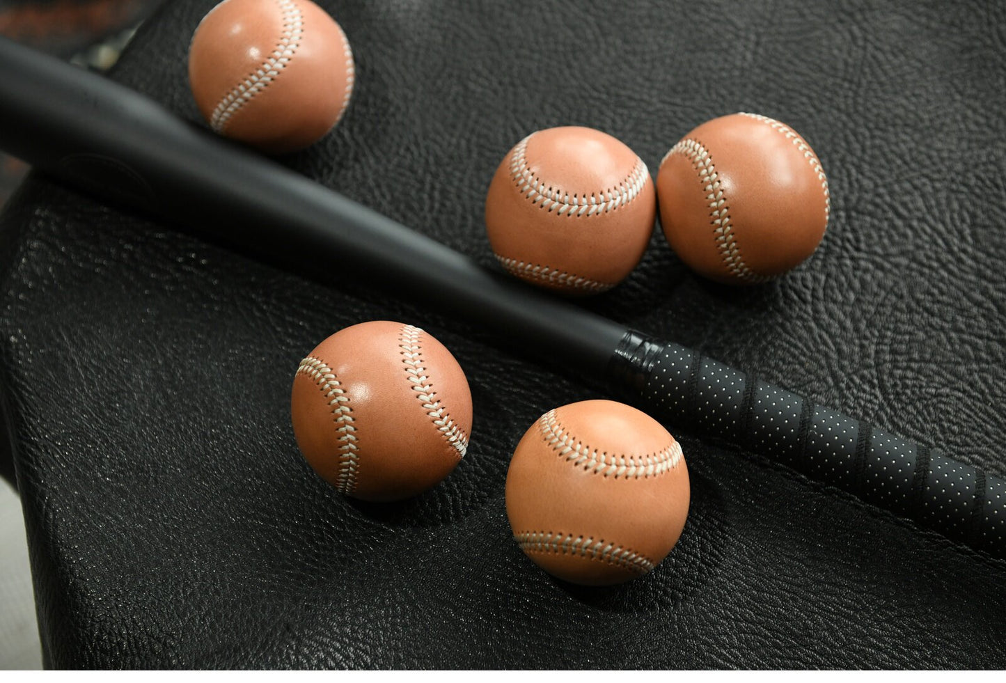 Handmade Vegetable-Tanned Cowhide Baseball – Artisan Leather Collectible