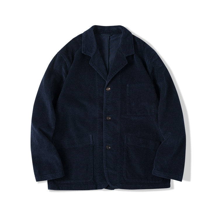 Japanese Corduroy Suit - 8W Cotton Loose Fit Workwear Jacket