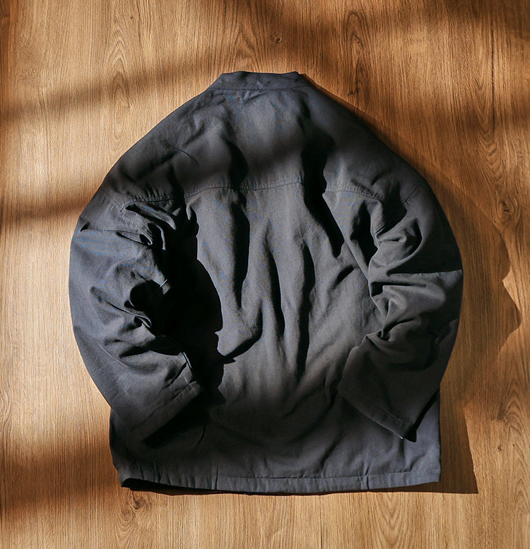 Men's Japanese Retro Reversible Cotton Robe Cardigan