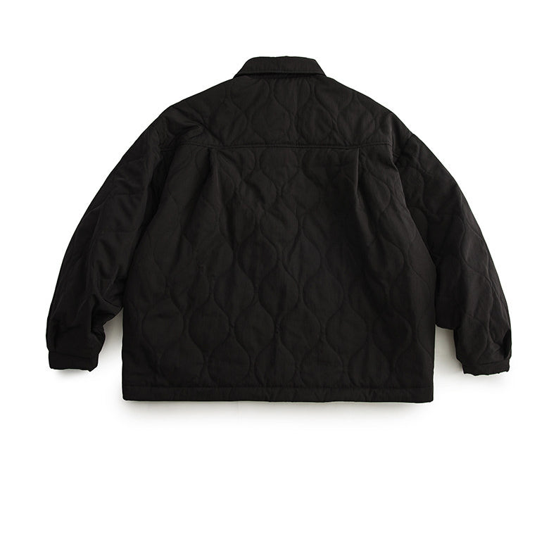 japanese Minimalist Quilted Cotton Jacket - Lightweight Couple Coat