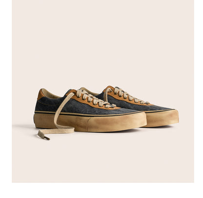 Vintage Japanese Low Top Espadrille Platform Sneakers – Washed Vulcanized Unisex Shoes – Japanese vintage | yamalin clothes | Yamalinclothes