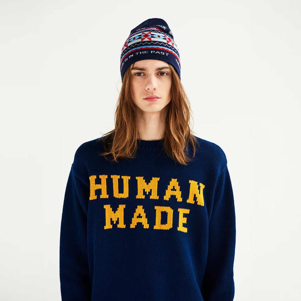 Polar-Bear Heart Jacquard Sweater – Japanese Retro Unisex Knit