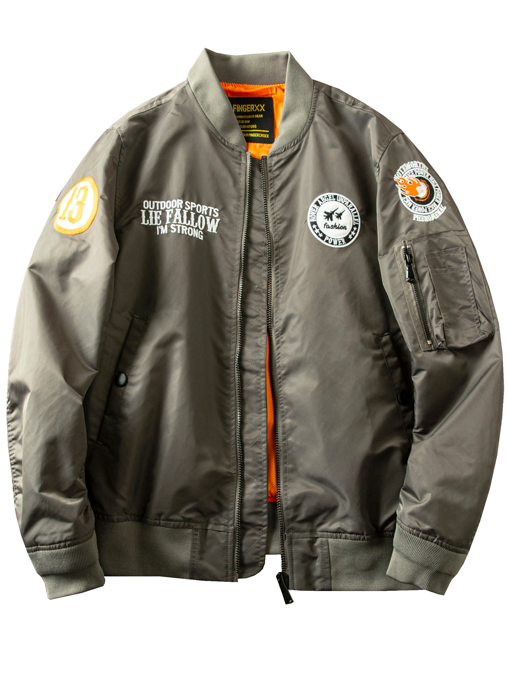 Men’s Heavy Embroidery Baseball-Collar Flight Jacket – Rugged Retro Casual for Fall