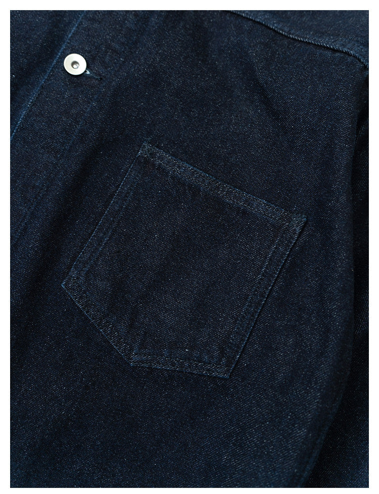 Single Pocket Short Denim Jacket – Loose Unisex Casual Streetwear