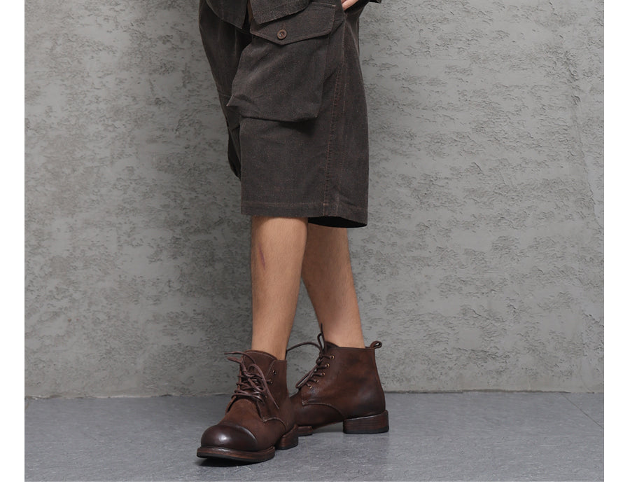 Wild Silk Cuban Collar Half Sleeve Shirt Men's Dye Yam Dyed Tussah Silk Aloha Retro Short Sleeve Shirt Summer