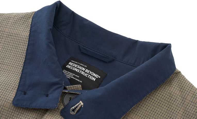 Plaid Structured Trench Coat – Retro Loose Contrast-Color (Unisex)