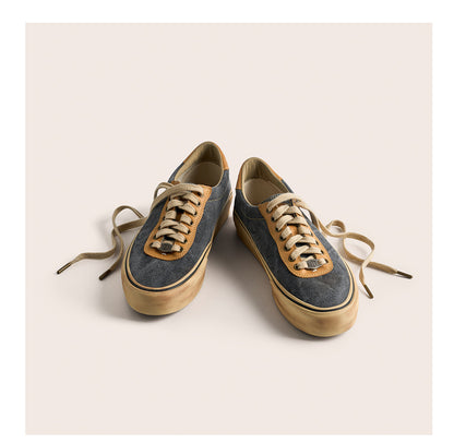 Vintage Japanese Low Top Espadrille Platform Sneakers – Washed Vulcanized Unisex Shoes – Japanese vintage | yamalin clothes | Yamalinclothes