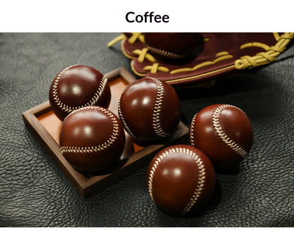 Handmade Vegetable-Tanned Cowhide Baseball – Artisan Leather Collectible