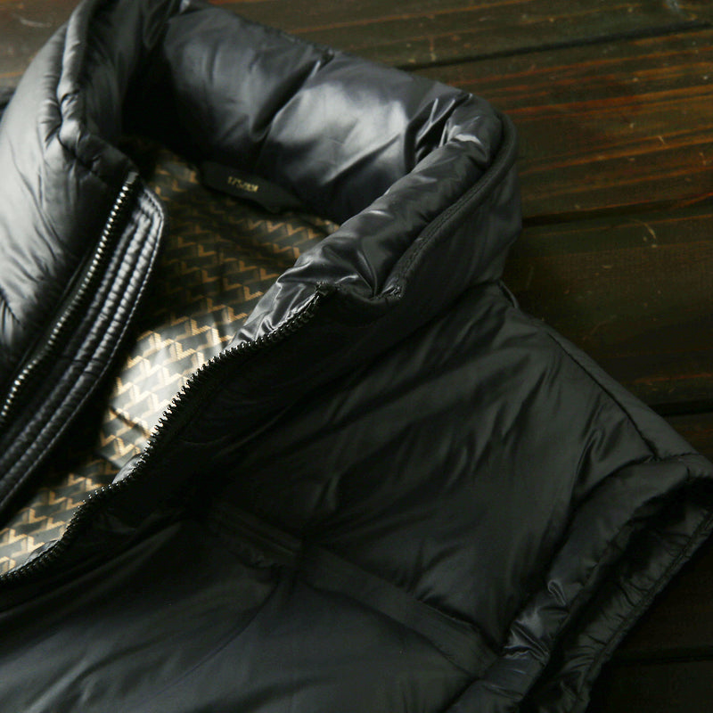 Men's 90% White Duck Down Stand Collar Vest - Autumn Winter Fully Glued High-Fluffiness Warm Jacket