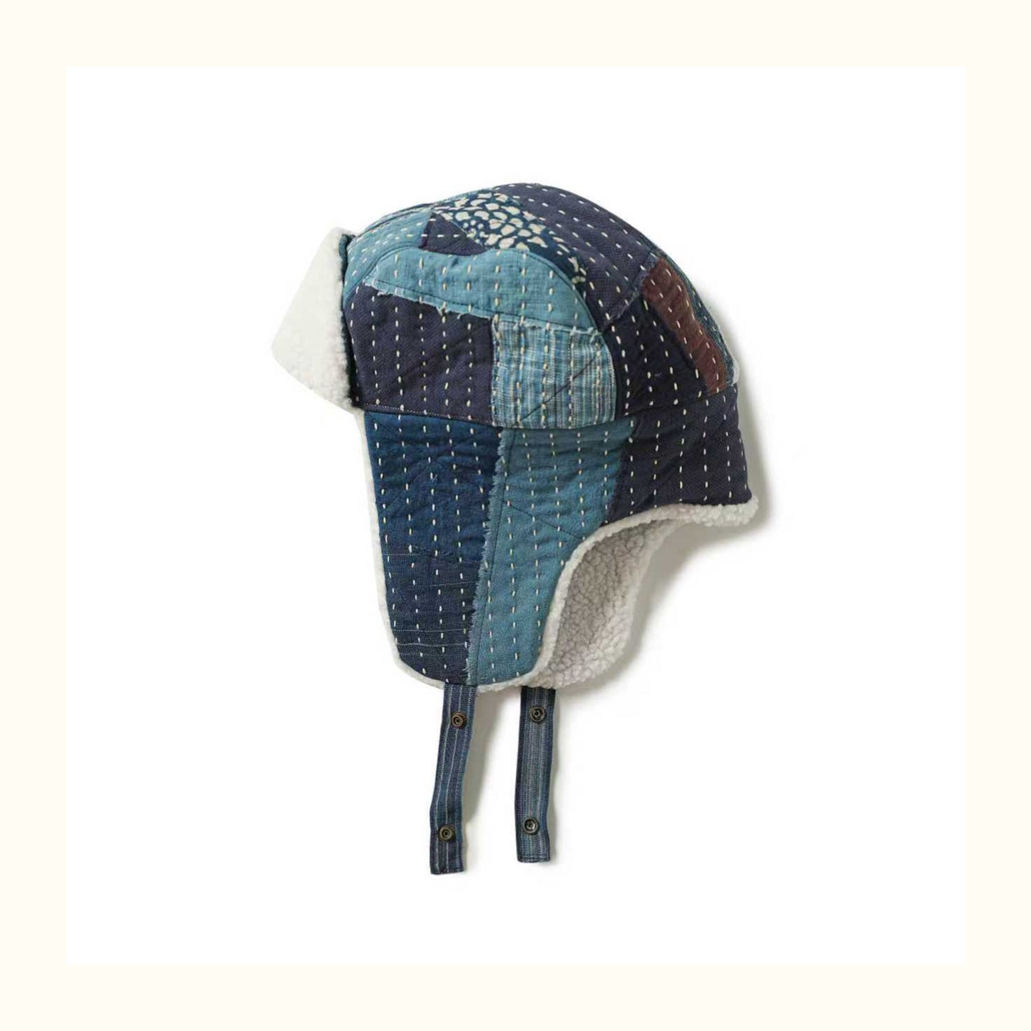 Hand-Sewn Indigo-Dyed Sashiko Show Hat – Original Design Unisex