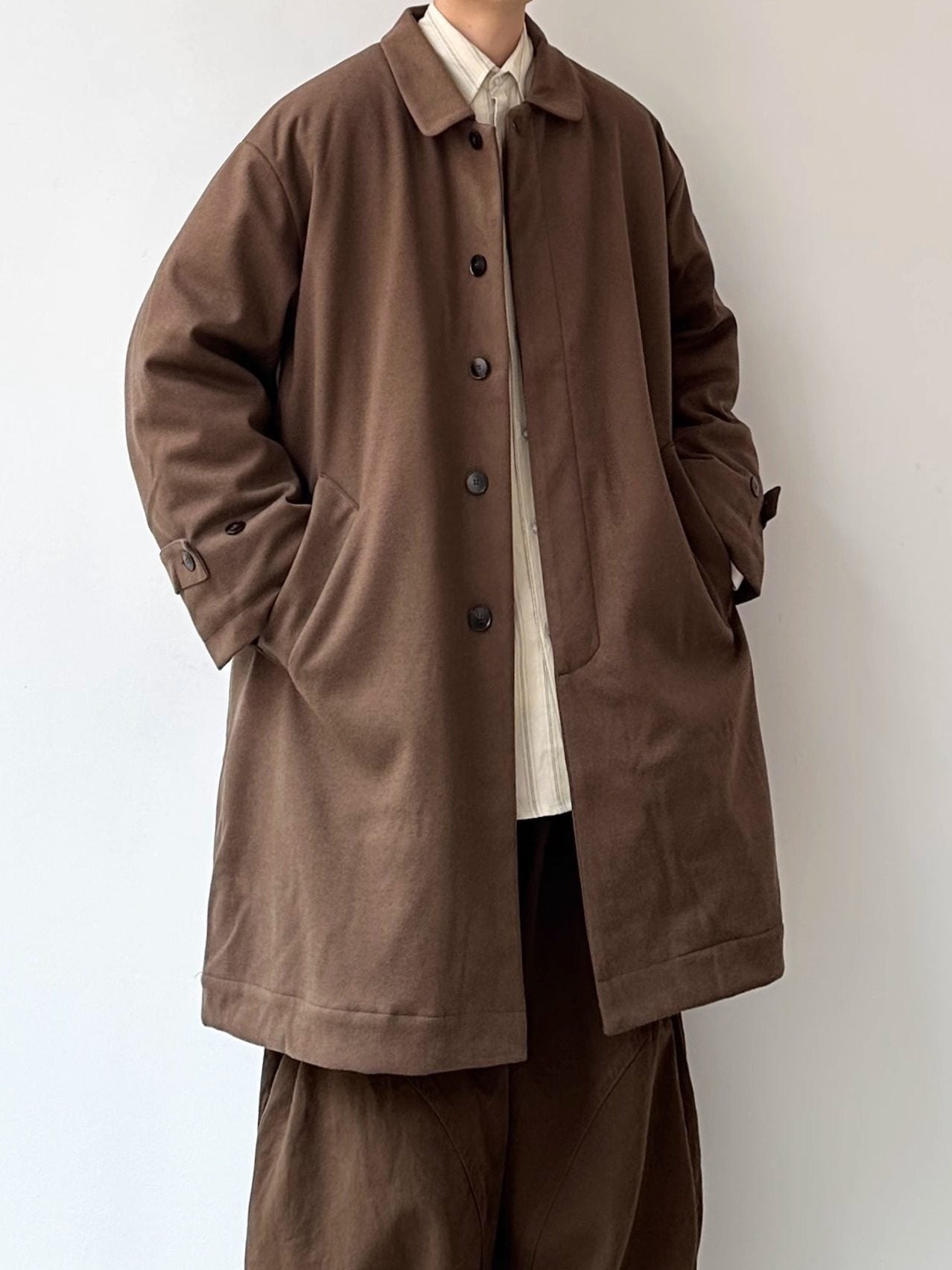 Japanese Style Mid-Length Wool Coat - Thickened Loose Jacket (Unisex)