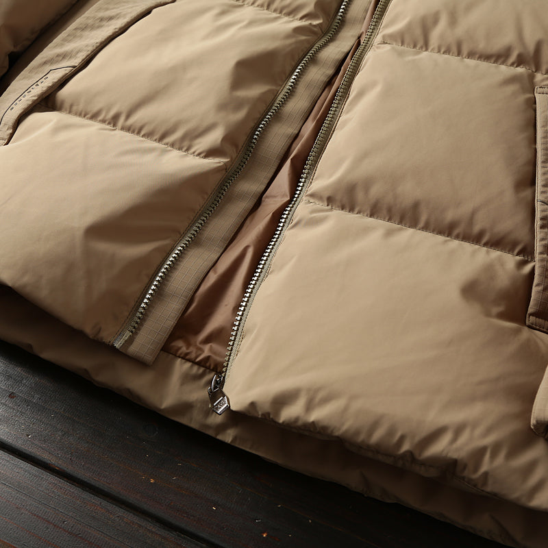 Men's Plus Size Export Overstock Puffer Jacket - High-Puff Hooded Thickened White Duck Down Coat