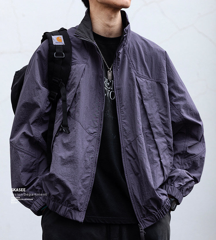 Quick-Dry Stand-Collar Outdoor Jacket – Mountain Oversized Unisex – Japanese vintage | fall outfits 2026 | fall winter outfits | classy winter outfits | lazy comfy outfits | japanese streetwear | vintage workwear | yamalin clothes | Yamalinclothes
