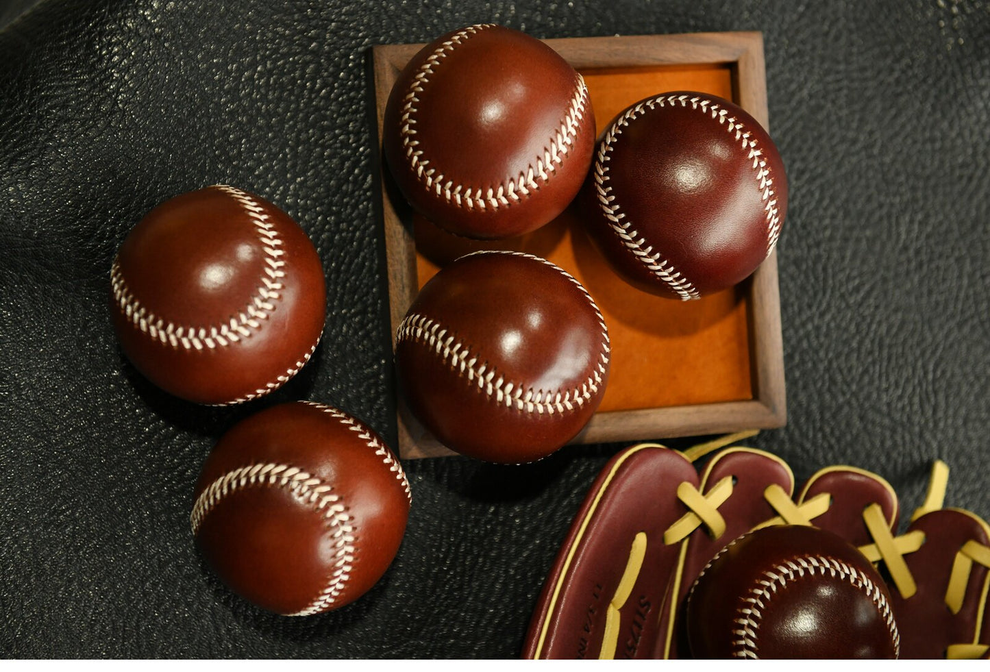 Handmade Vegetable-Tanned Cowhide Baseball – Artisan Leather Collectible