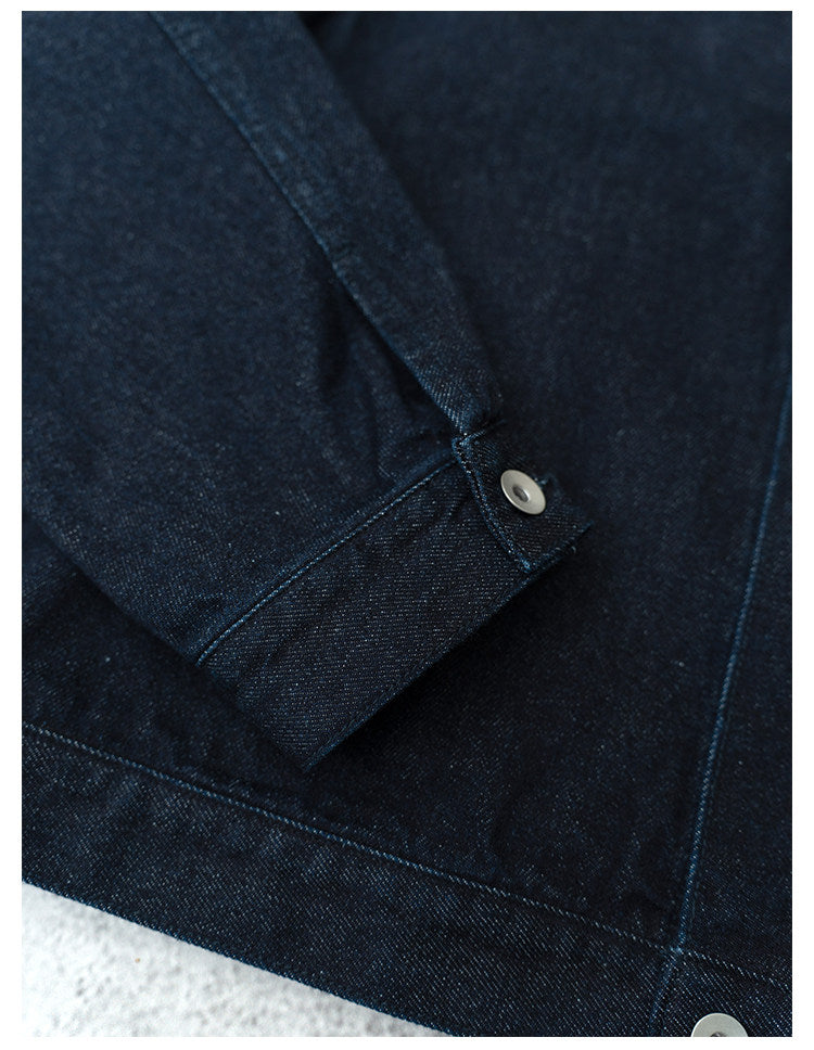 Single Pocket Short Denim Jacket – Loose Unisex Casual Streetwear