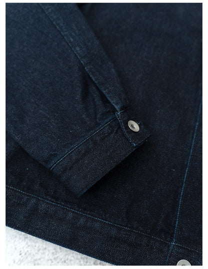Single Pocket Short Denim Jacket – Loose Unisex Casual Streetwear