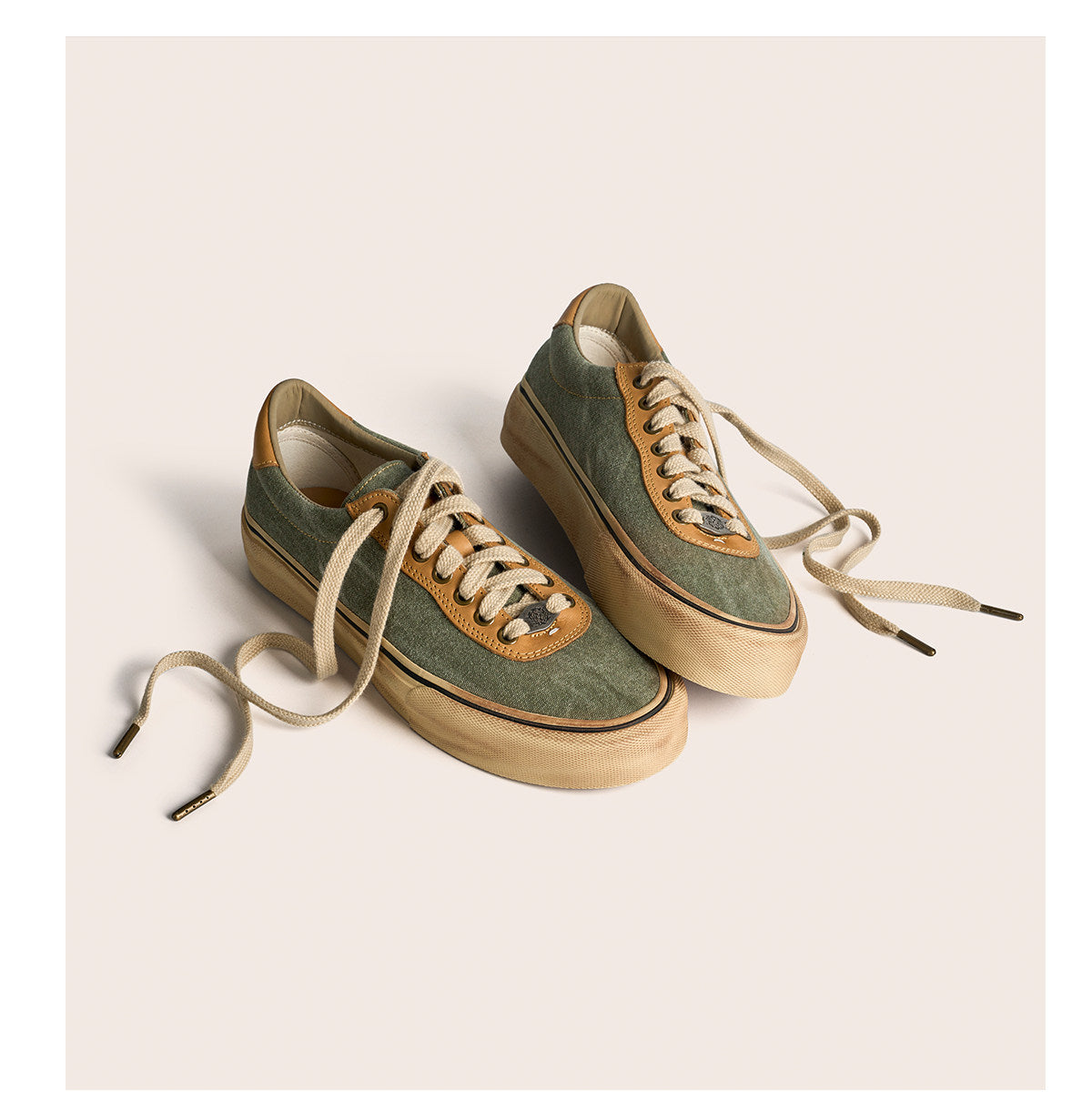 Vintage Japanese Low Top Espadrille Platform Sneakers – Washed Vulcanized Unisex Shoes – Japanese vintage | yamalin clothes | Yamalinclothes