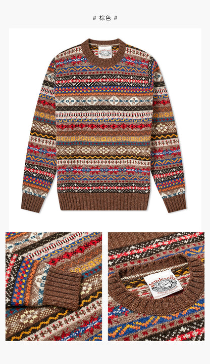 Jamiesons 130-Year Fair Isle Wool Sweater – Scottish Heritage Knit (Unisex)