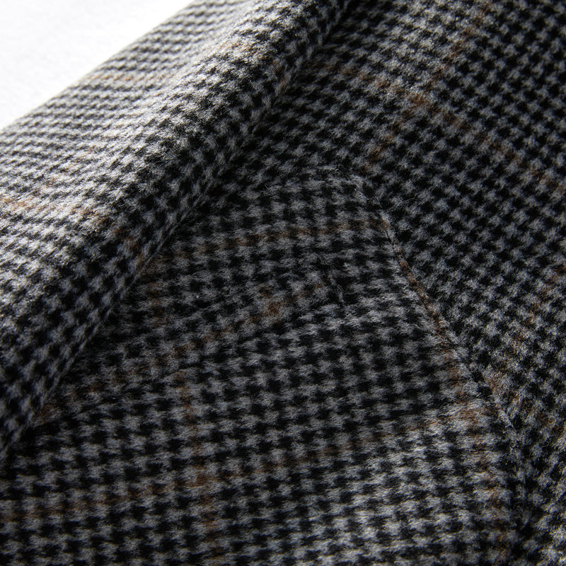 Heavyweight 53% Sheep Wool Houndstooth Lapel Coat – Korean-Style Casual Winter Staple
