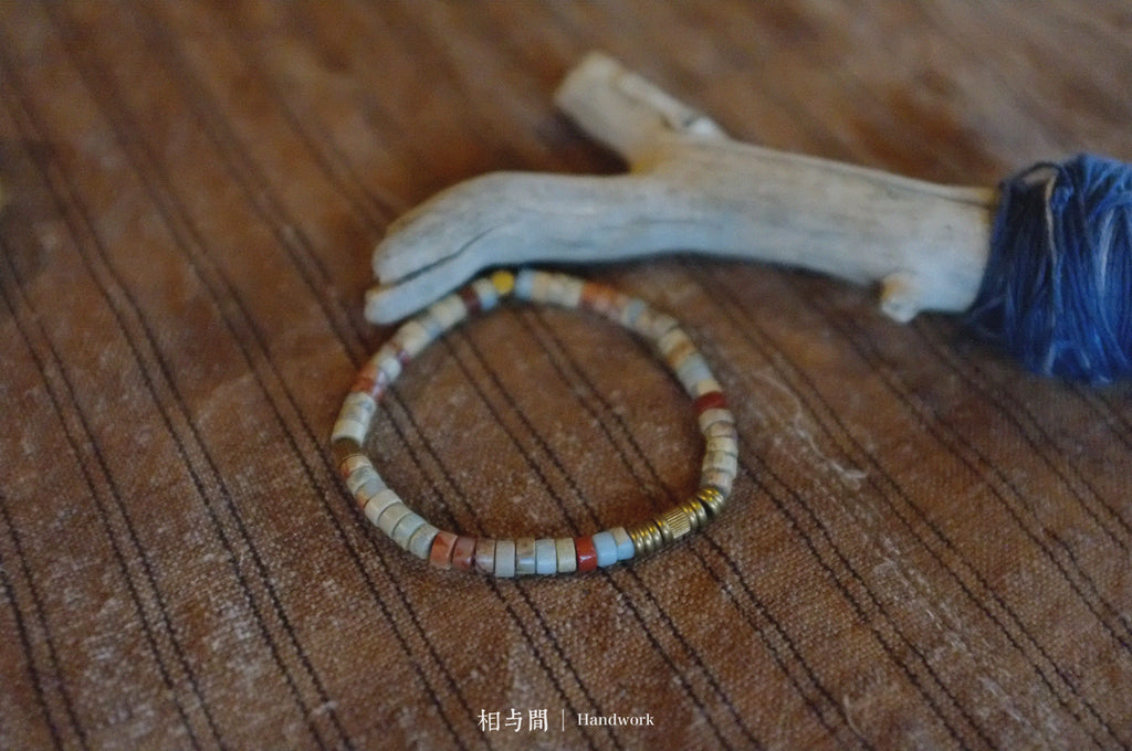 Original Natural Brown Series Shoushan Stone Niche Personality Couple Bracelets Brass Artistic Bracelets