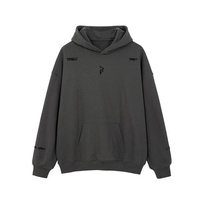 “J” Gothic Letter Hoodie – American High-Street Heavyweight Sweater