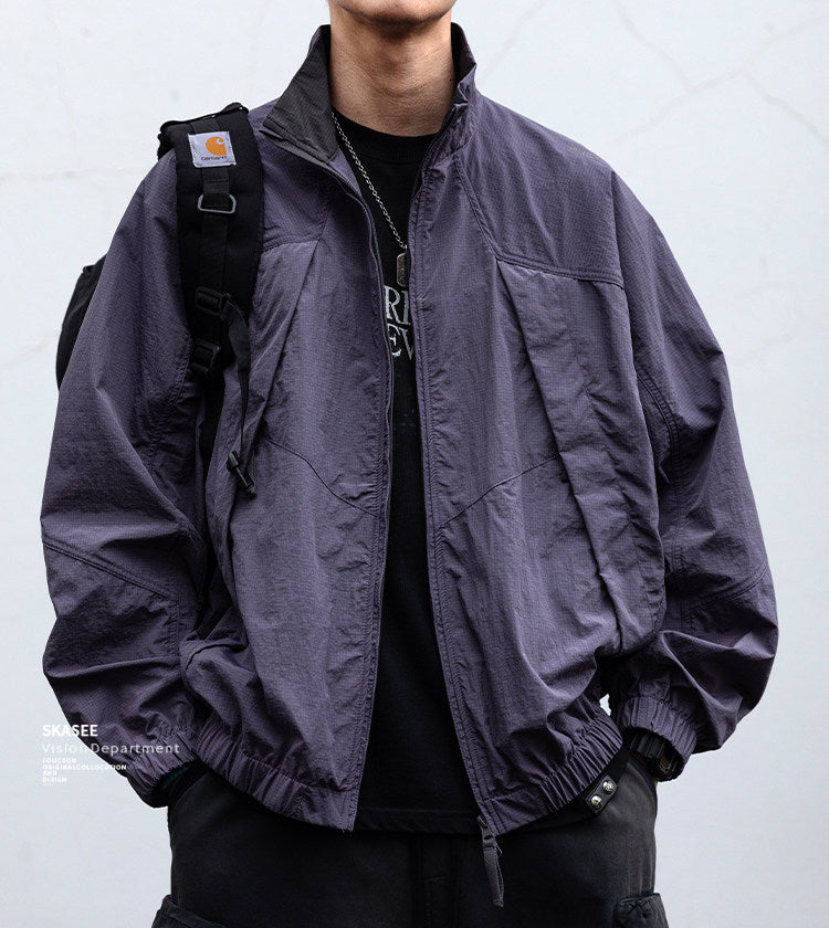 Quick-Dry Stand-Collar Outdoor Jacket – Mountain Oversized Unisex – Japanese vintage | fall outfits 2026 | fall winter outfits | classy winter outfits | lazy comfy outfits | japanese streetwear | vintage workwear | yamalin clothes | Yamalinclothes
