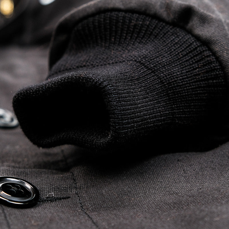 Heavy Wool Hooded Deck Parka – Long Padded Military-Style Jacket