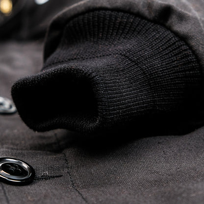 Heavy Wool Hooded Deck Parka – Long Padded Military-Style Jacket