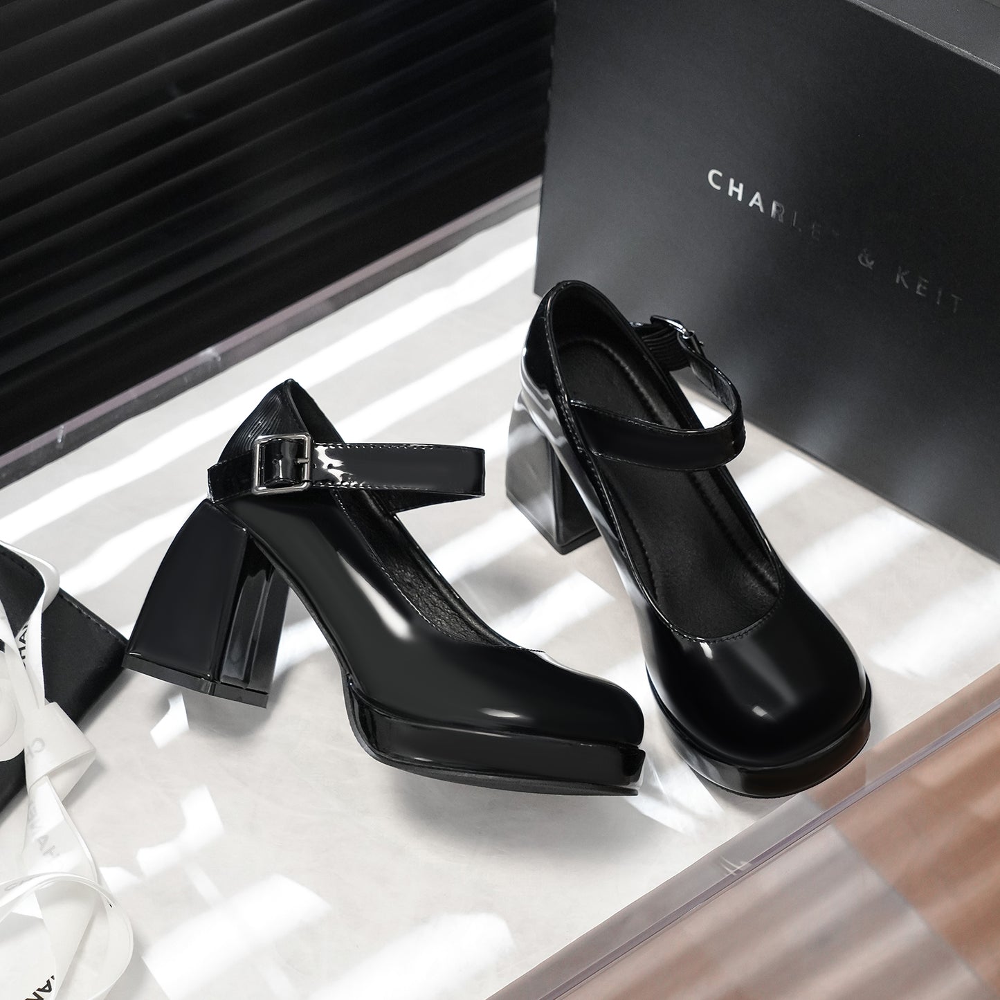 Women's French Style Mary Jane Wedding Shoes - Waterproof Platform Chunky Heel Elegant Bridesmaid Shoes