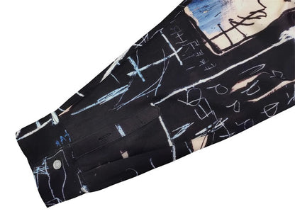 Wacko Maria Basquiat Print Long-Sleeve Shirt – Japanese Retro Graffiti (Unisex)