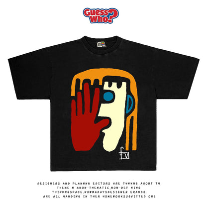 All-Nature Artist Abstract Tee – Unisex Short-Sleeve Hip-Hop High Street Fashion