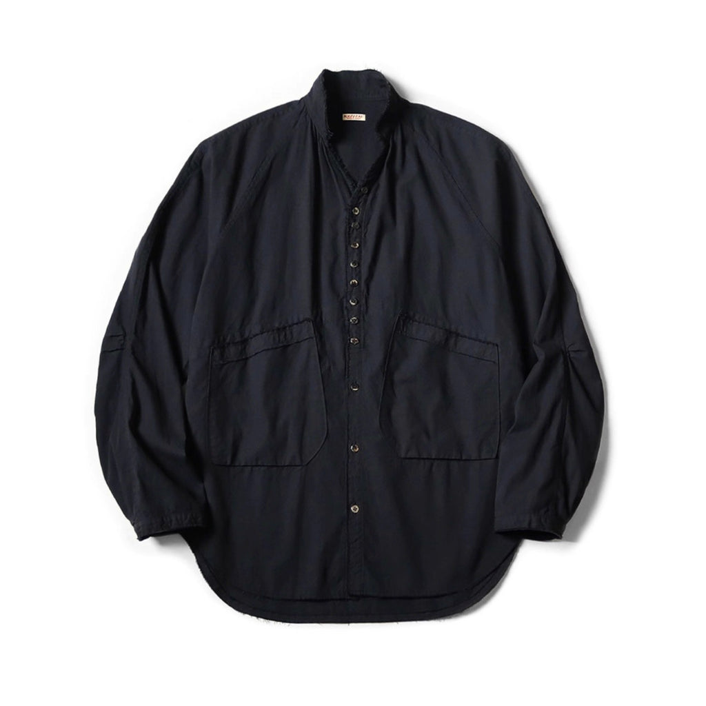 25AW Kapital Kazuhiro Hirata Cotton-Linen Shirt – Double Pocket, Irregular Button, Loose Japanese Streetwear