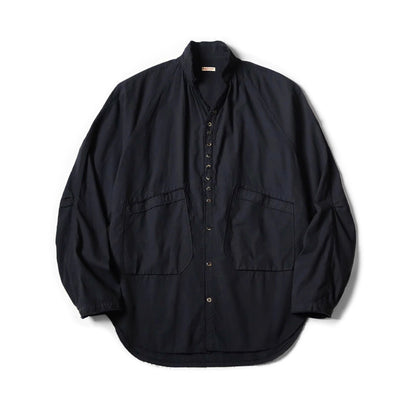 25AW Kapital Kazuhiro Hirata Cotton-Linen Shirt – Double Pocket, Irregular Button, Loose Japanese Streetwear