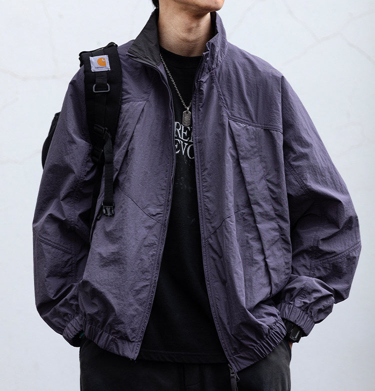 Quick-Dry Stand-Collar Outdoor Jacket – Mountain Oversized Unisex – Japanese vintage | fall outfits 2026 | fall winter outfits | classy winter outfits | lazy comfy outfits | japanese streetwear | vintage workwear | yamalin clothes | Yamalinclothes