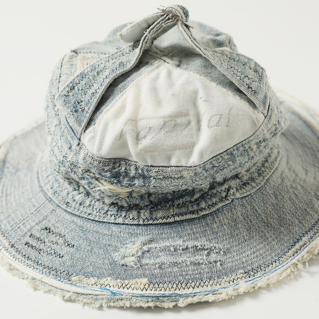 The Old Man and the Sea Vintage Distressed Fisherman Hat Japanese Retro Denim Bucket Hat Unique Fisherman Hat