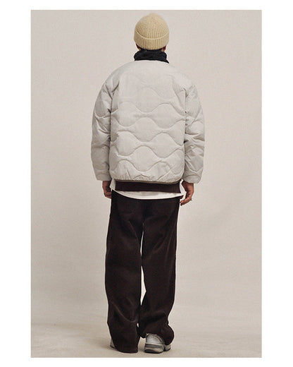 Japanese Style Quilted Down Inner Jacket - Lightweight 90% Goose Down (Unisex)