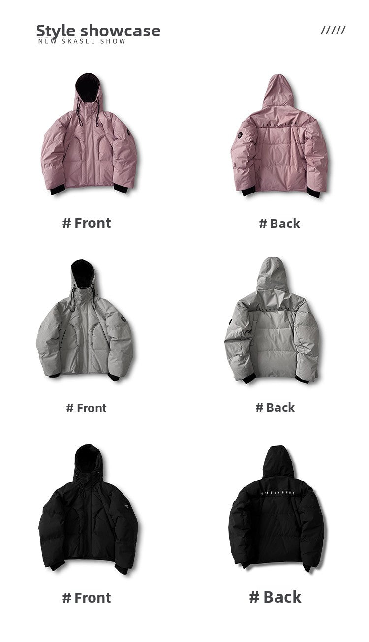Cleanfit Deconstructed Patchwork Design Down Jacket for Men Winter Couples Outdoor Windproof Workwear 90 White Duck Down Coat
