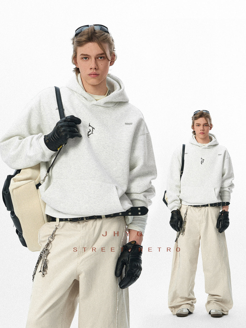 “J” Gothic Letter Hoodie – American High-Street Heavyweight Sweater