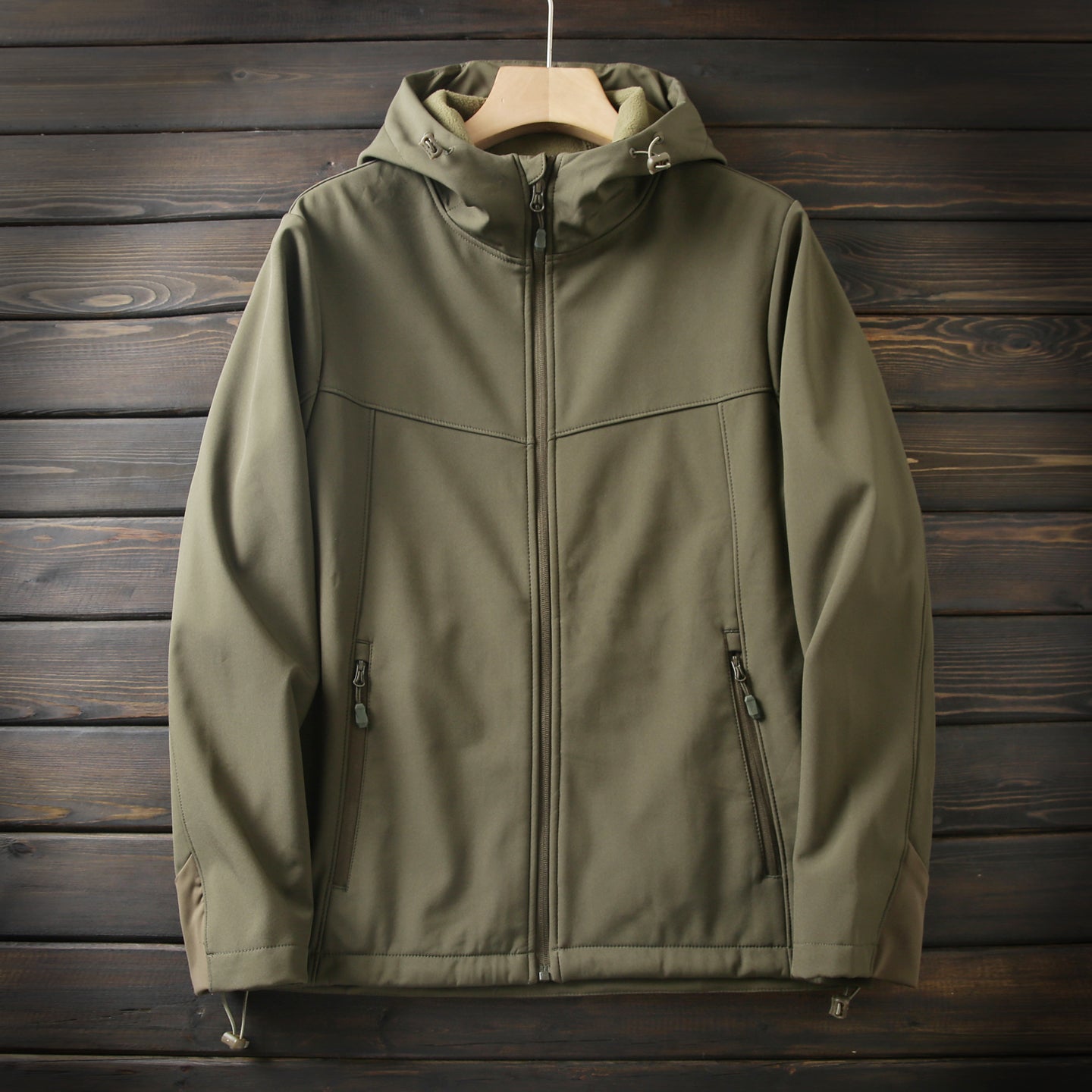 Men's Premium Fleece Thermal Soft Shell Jacket - Autumn Windproof Waterproof Thickened Hooded Coat