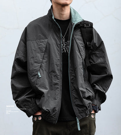Quick-Dry Stand-Collar Outdoor Jacket – Mountain Oversized Unisex – Japanese vintage | fall outfits 2026 | fall winter outfits | classy winter outfits | lazy comfy outfits | japanese streetwear | vintage workwear | yamalin clothes | Yamalinclothes