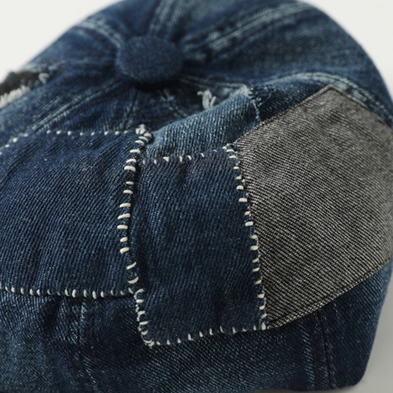 Handmade Distressed Patched Painter Hat – Original Design Vintage Unisex Streetwear – Japanese vintage | yamalin clothes | Yamalinclothes